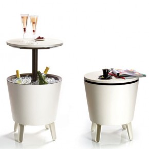 Столик-холодильник COOL BAR крем-шоколад в Ялуторовске - yalutorovsk.mebel24.online | фото 1