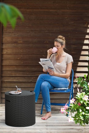 Столик-холодильник Кул-Стул (Cool stool) графит в Ялуторовске - yalutorovsk.mebel24.online | фото 1