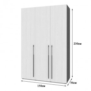 СТОУН С31 Шкаф 3-х створчатый с ящиками (дуб золотой/графит) в Ялуторовске - yalutorovsk.mebel24.online | фото 2