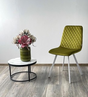 Стул DAIQUIRI BLUVEL-75 OLIVA / белый каркас, велюр М-City в Ялуторовске - yalutorovsk.mebel24.online | фото 3