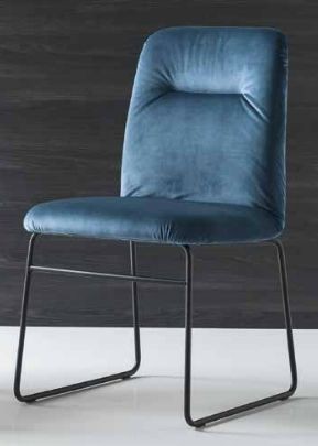 Стул GRETA CB/1904 MET.P15 MATT BLACK/ VENICE S0J OCEAN BLUE в Ялуторовске - yalutorovsk.mebel24.online | фото