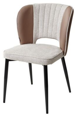 Стул HERMES WZ2042-02 светло-бежевый фактурный велюр/ HK017-31 серо-коричневый PU, М-City в Ялуторовске - yalutorovsk.mebel24.online | фото 1