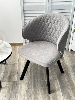 Стул SKAT 360 град. поворот. B22 Серый, велюр / черный каркас, М-City в Ялуторовске - yalutorovsk.mebel24.online | фото 3