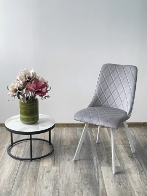 Стул TYCOON BLUVEL-03 LIGHT GREY / белый каркас М-City в Ялуторовске - yalutorovsk.mebel24.online | фото 2
