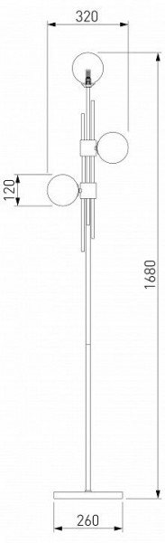 Торшер Eurosvet Volver 01383/3 латунь в Ялуторовске - yalutorovsk.mebel24.online | фото 2