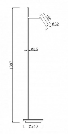 Торшер Maytoni Estudo Z010FL-L8W3K в Ялуторовске - yalutorovsk.mebel24.online | фото 2