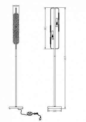 Торшер Maytoni Marmo MOD099FL-02G в Ялуторовске - yalutorovsk.mebel24.online | фото 2