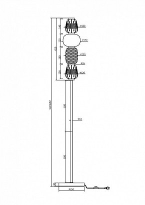 Торшер Maytoni Pattern MOD267FL-L32CH3K в Ялуторовске - yalutorovsk.mebel24.online | фото 2