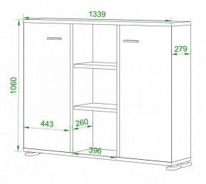 Тумба комбинированная Домино нельсон ПУ-60-3 в Ялуторовске - yalutorovsk.mebel24.online | фото 2