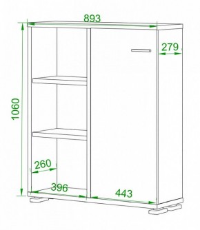 Тумба комбинированная Домино ПУ-50-2 в Ялуторовске - yalutorovsk.mebel24.online | фото 2