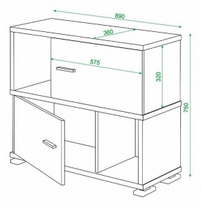 Тумба комбинированная Домино СБ-30/2 в Ялуторовске - yalutorovsk.mebel24.online | фото 2