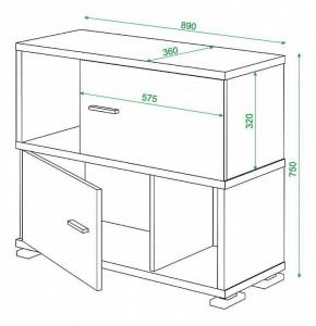 Тумба комбинированная Домино СБ-30/2 в Ялуторовске - yalutorovsk.mebel24.online | фото 3