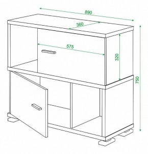 Тумба комбинированная Домино СБ-30/2 в Ялуторовске - yalutorovsk.mebel24.online | фото 3