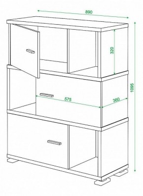 Тумба комбинированная Домино СБ-30/3 в Ялуторовске - yalutorovsk.mebel24.online | фото 3