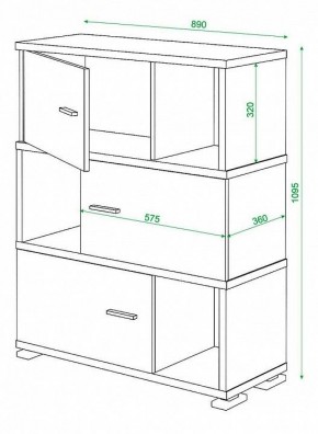 Тумба комбинированная Домино СБ-30/3 в Ялуторовске - yalutorovsk.mebel24.online | фото 3