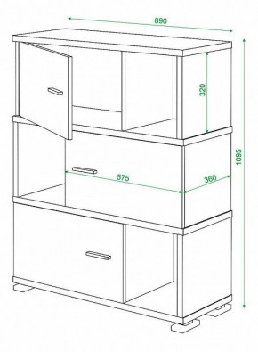 Тумба комбинированная Домино СБ-30/3 в Ялуторовске - yalutorovsk.mebel24.online | фото 2