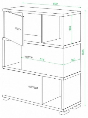 Тумба комбинированная Домино СБ-30/3 в Ялуторовске - yalutorovsk.mebel24.online | фото 3