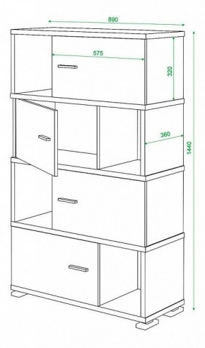 Тумба комбинированная Домино СБ-30/4 в Ялуторовске - yalutorovsk.mebel24.online | фото 3