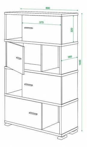 Тумба комбинированная Домино СБ-30/4 в Ялуторовске - yalutorovsk.mebel24.online | фото 2