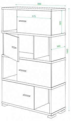 Тумба комбинированная Домино СБ-30/4 в Ялуторовске - yalutorovsk.mebel24.online | фото 3