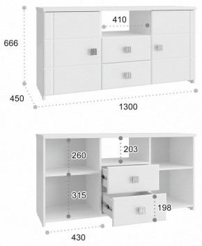 Тумба комбинированная Изабель ИЗ-53К в Ялуторовске - yalutorovsk.mebel24.online | фото 3