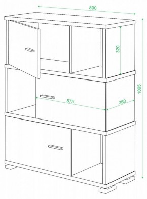 Тумба комбинированная СБ-30/3 в Ялуторовске - yalutorovsk.mebel24.online | фото 2