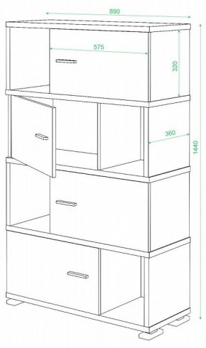 Тумба комбинированная СБ-30/4 в Ялуторовске - yalutorovsk.mebel24.online | фото 2