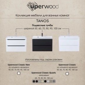 Тумба под раковину Uperwood Tanos 70 см, подвесная, белая матовая в Ялуторовске - yalutorovsk.mebel24.online | фото 9
