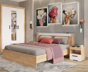 Тумба прикроватная Адель дуб крафт золотой/белый в Ялуторовске - yalutorovsk.mebel24.online | фото 3
