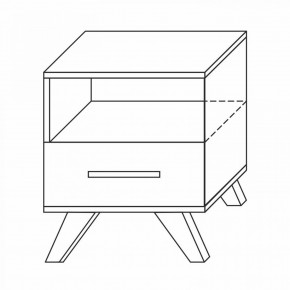 Тумба прикроватная Вега Скандинавия в Ялуторовске - yalutorovsk.mebel24.online | фото 1