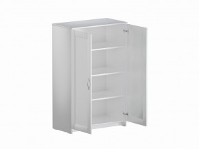 Тумба СИРИУС двухдверная высокая, цвет белый в Ялуторовске - yalutorovsk.mebel24.online | фото 3