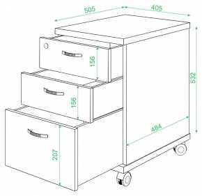 Тумбочка Домино ТС-2 в Ялуторовске - yalutorovsk.mebel24.online | фото 2