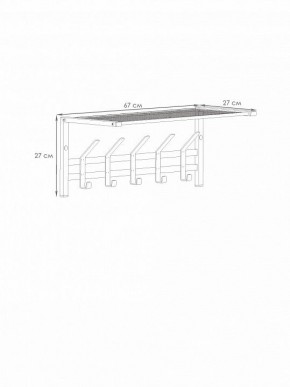 Вешалка-полка Торонто 21 в Ялуторовске - yalutorovsk.mebel24.online | фото 3