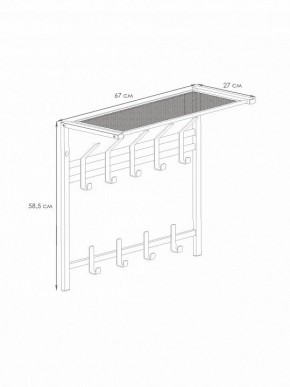 Вешалка-полка Торонто 22 в Ялуторовске - yalutorovsk.mebel24.online | фото 2