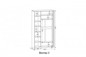 ВИНТЕР 3 Шкаф 3-х створчатый в Ялуторовске - yalutorovsk.mebel24.online | фото 2