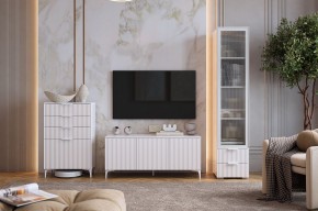 ЗЕФИР Гостиная К1 (белое дерево/белый муар) в Ялуторовске - yalutorovsk.mebel24.online | фото