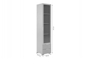 ЗЕФИР Гостиная К2 (белое дерево/черный муар) в Ялуторовске - yalutorovsk.mebel24.online | фото 6