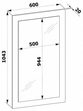 Зеркало настенное ПЗ-3 в Ялуторовске - yalutorovsk.mebel24.online | фото 2